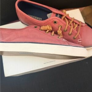 Sperry Woman's Top-Siders in “Worn Red” New With Box